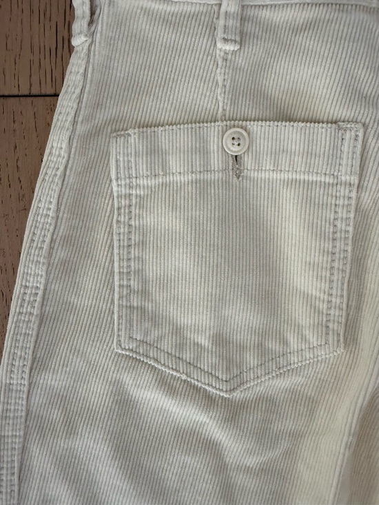 Brandy Melville Cream 100% Cotton Corduroy Flare Pants size Small - Picture 9 of 11